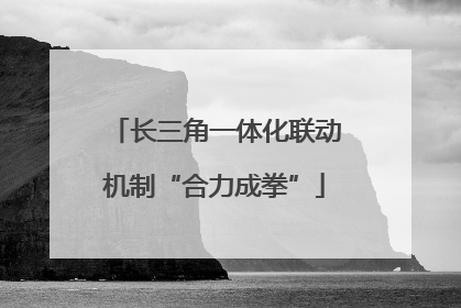 长三角一体化联动机制“合力成拳”