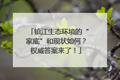 镇江生态环境的“家底”和现状如何？权威答案来了！