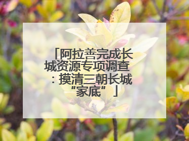 阿拉善完成长城资源专项调查：摸清三朝长城“家底”
