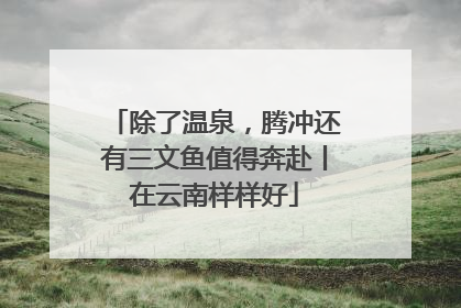 除了温泉，腾冲还有三文鱼值得奔赴丨在云南样样好