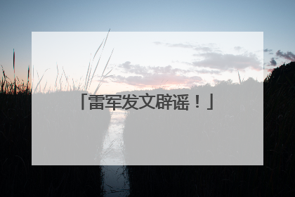 雷军发文辟谣！
