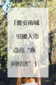 雅安雨城：引摊入市 点亮“夜间经济”