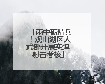 雨中砺精兵！观山湖区人武部开展实弹射击考核
