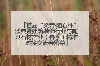 首届“炎帝·随石杯”盛典暨建筑装饰行业与随县石材产业（春季）精准对接交流会落幕