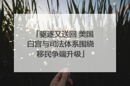 驱逐又送回 美国白宫与司法体系围绕移民争端升级
