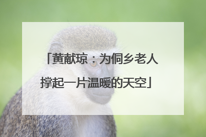 黄献琼：为侗乡老人撑起一片温暖的天空