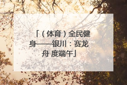 （体育）全民健身——银川：赛龙舟 度端午