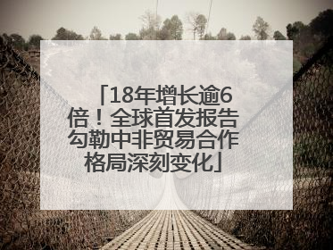 18年增长逾6倍！全球首发报告勾勒中非贸易合作格局深刻变化