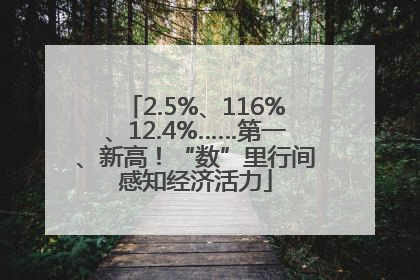 2.5%、116%、12.4%……第一、新高！“数”里行间感知经济活力