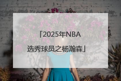 2025年NBA选秀球员之杨瀚森
