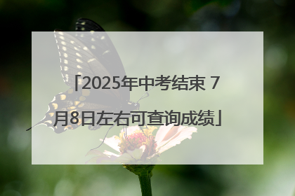 2025年中考结束 7月8日左右可查询成绩