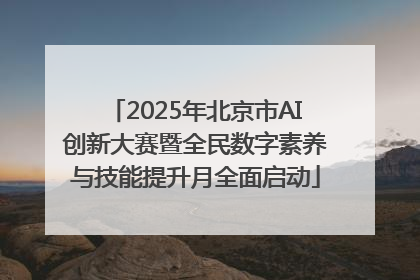 2025年北京市AI创新大赛暨全民数字素养与技能提升月全面启动