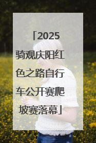 2025骑观庆阳红色之路自行车公开赛爬坡赛落幕