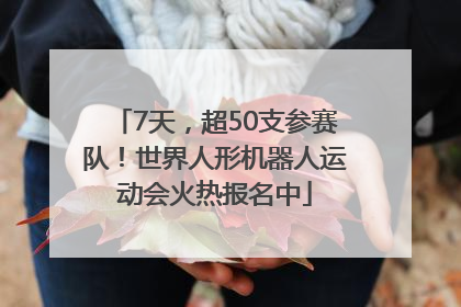 7天，超50支参赛队！世界人形机器人运动会火热报名中