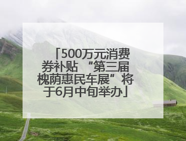 500万元消费券补贴 “第三届槐荫惠民车展”将于6月中旬举办
