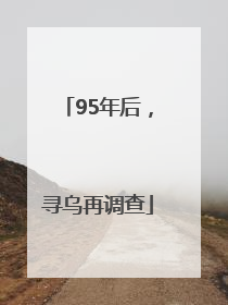 95年后，寻乌再调查